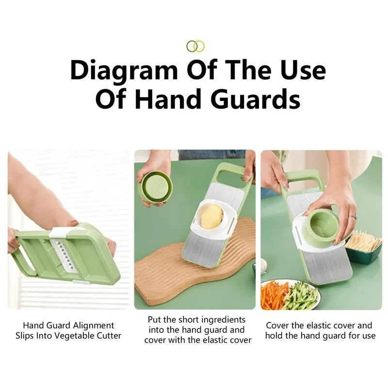 5-in-1 Multifunctional High-Quality Vegetable & Fruit Slicer With Five Changeable Blades